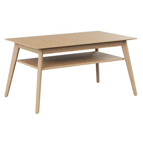 ALMA - Table H60, 120x70 cm, oak, shelf, oak table top (art. 4663)