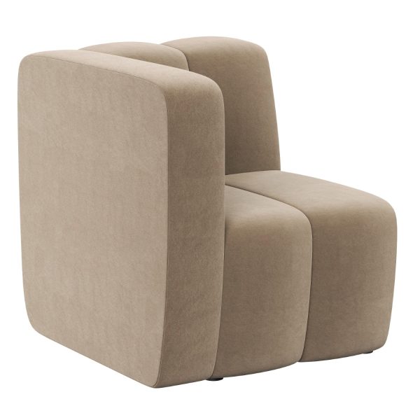 LAGO - 1-seater with low back, one wide back-high side (art. 6010)