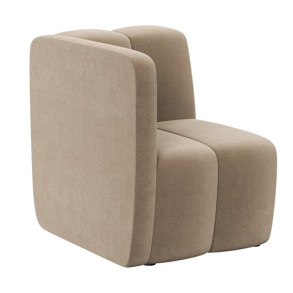 LAGO - 1-seater with low back, narrow back-high module wall (art. 6013)