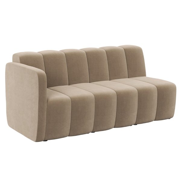 LAGO - 3-seater with low back with one armrest (art. 6025)