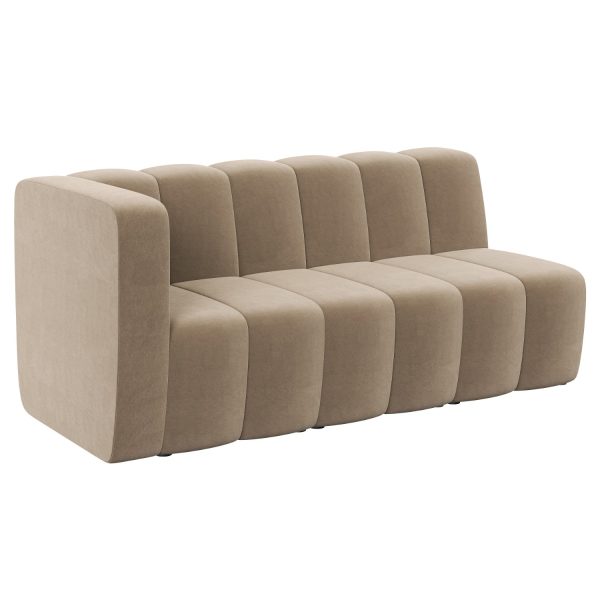 LAGO - 3-seater with low back, one wide back-high side (art. 6028)