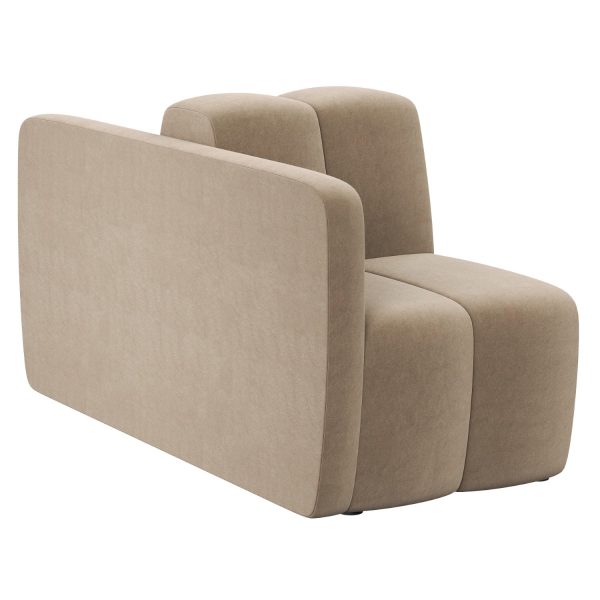 LAGO - 1-seater with low back, seats on both sides, low armrest one side (art. 6034)