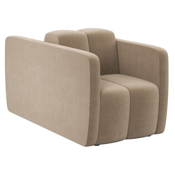 LAGO - 1-seater with low back, seats on both sides, low armrests both sides (art. 6035)