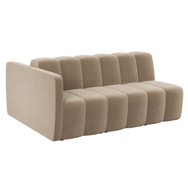 LAGO - 3-seater with low back, seats on both sides, low armrest one side (art. 6042)