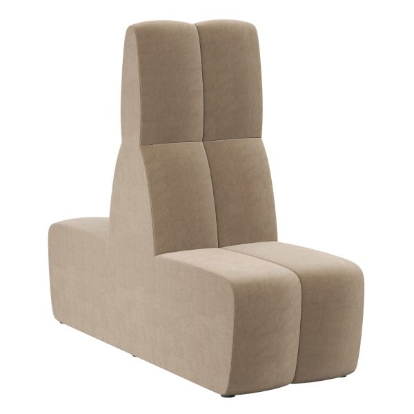 LAGO - 1-seater with high back, seats on both sides (art. 6063)